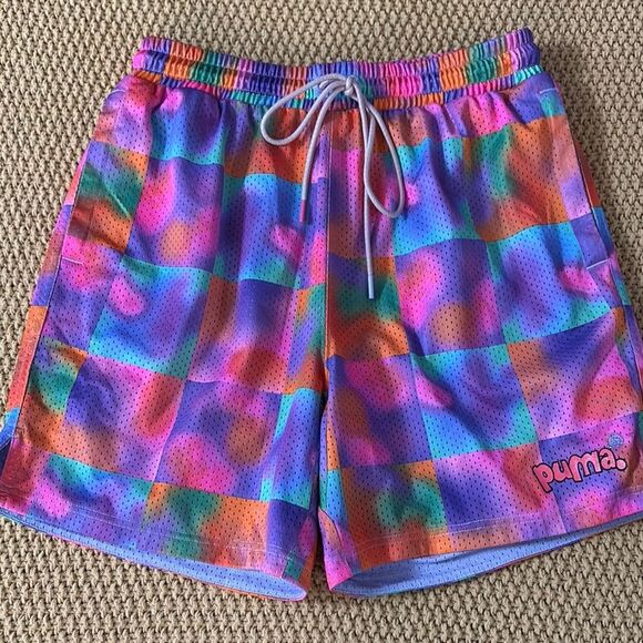 NWOT PUMA Art Series Benjamin X AOP Athletic Shorts Size Medium - Picture 1 of 7